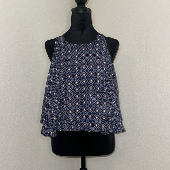 Hollister Boho Tank Top Women's M Multicolor Floral Round Neck Sleeveless - Picture 1 of 7